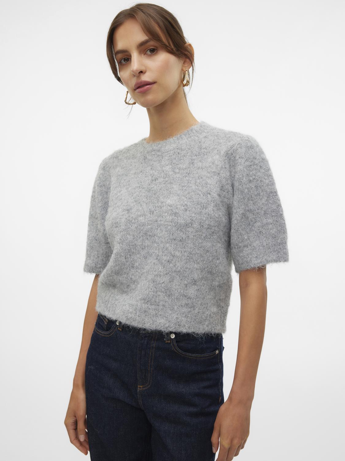 VMNOVAH SS O-NECK PUFF PULLOVER GA NOOS Mellomgrå