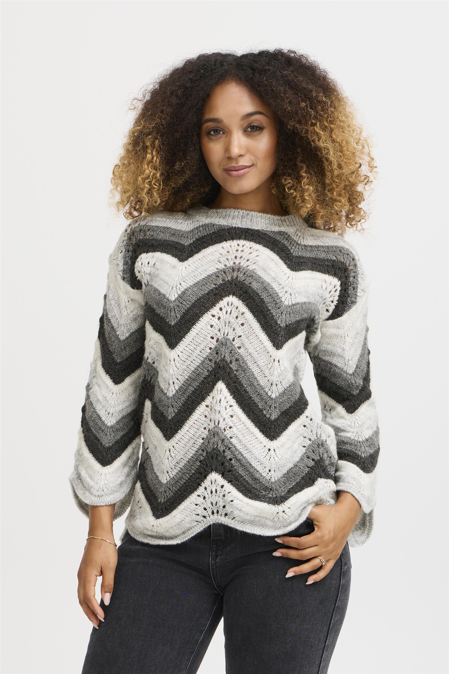 Sbbidiga Knit Blouse Grey Melange