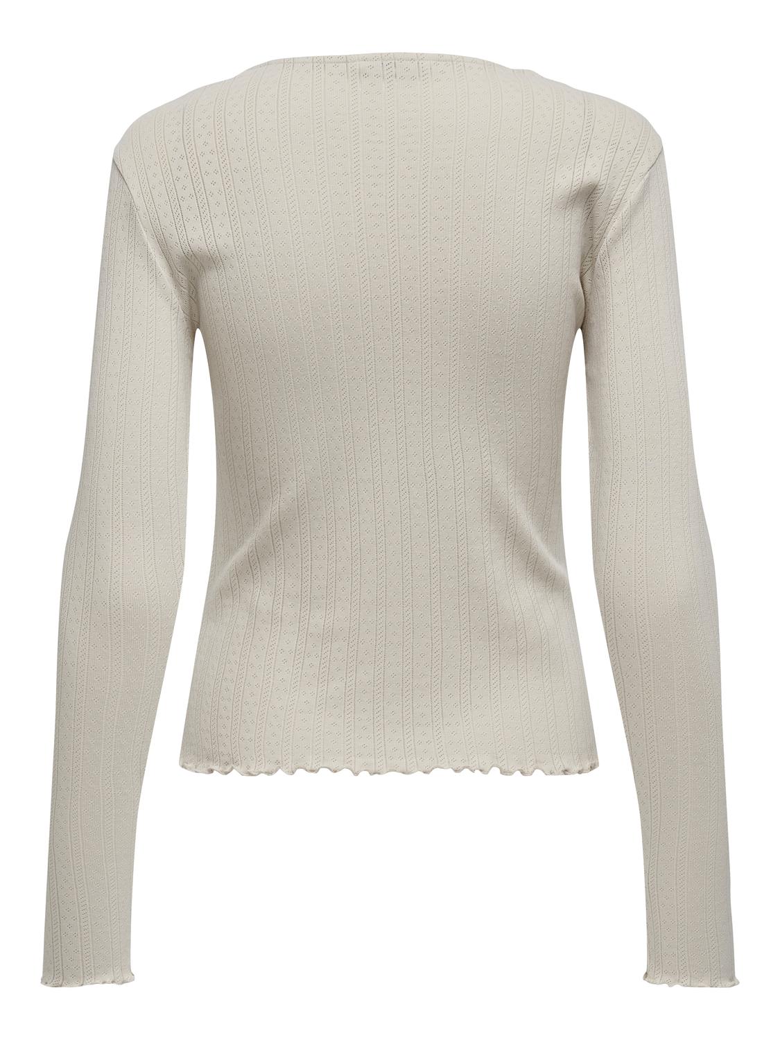 Onlcarlotta L/s Top Noos Jrs Lysegrå