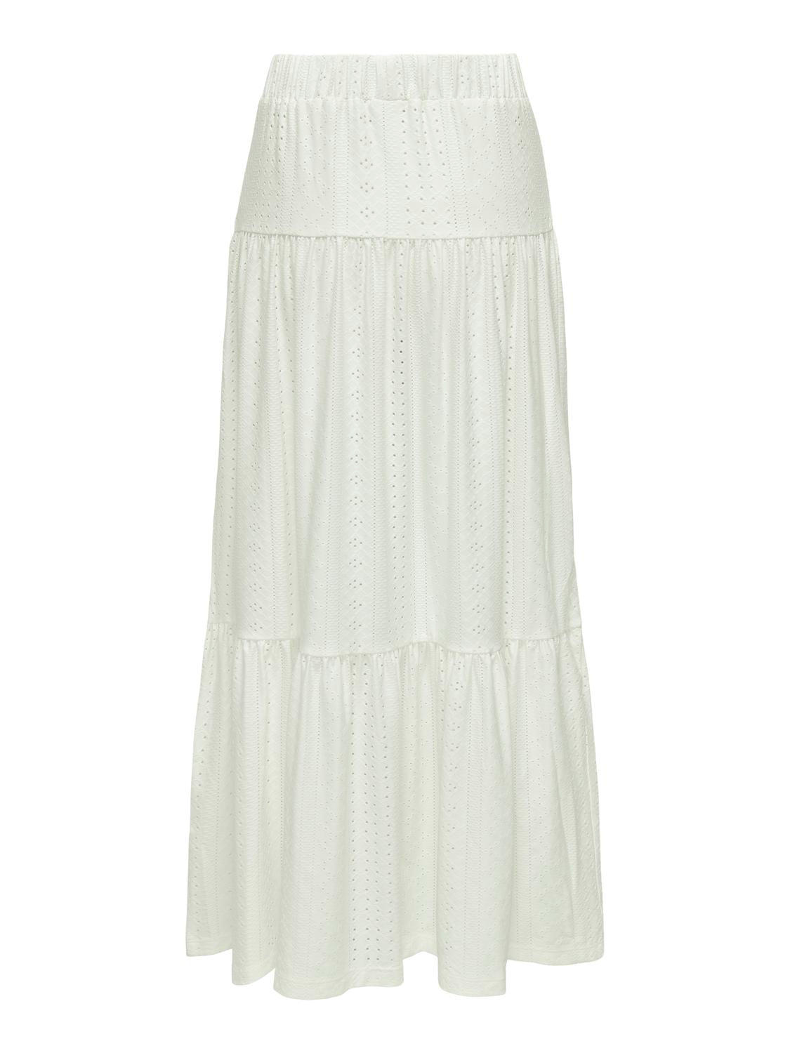 JDYCATHINKA ANCLE SKIRT JRS DIA Hvit