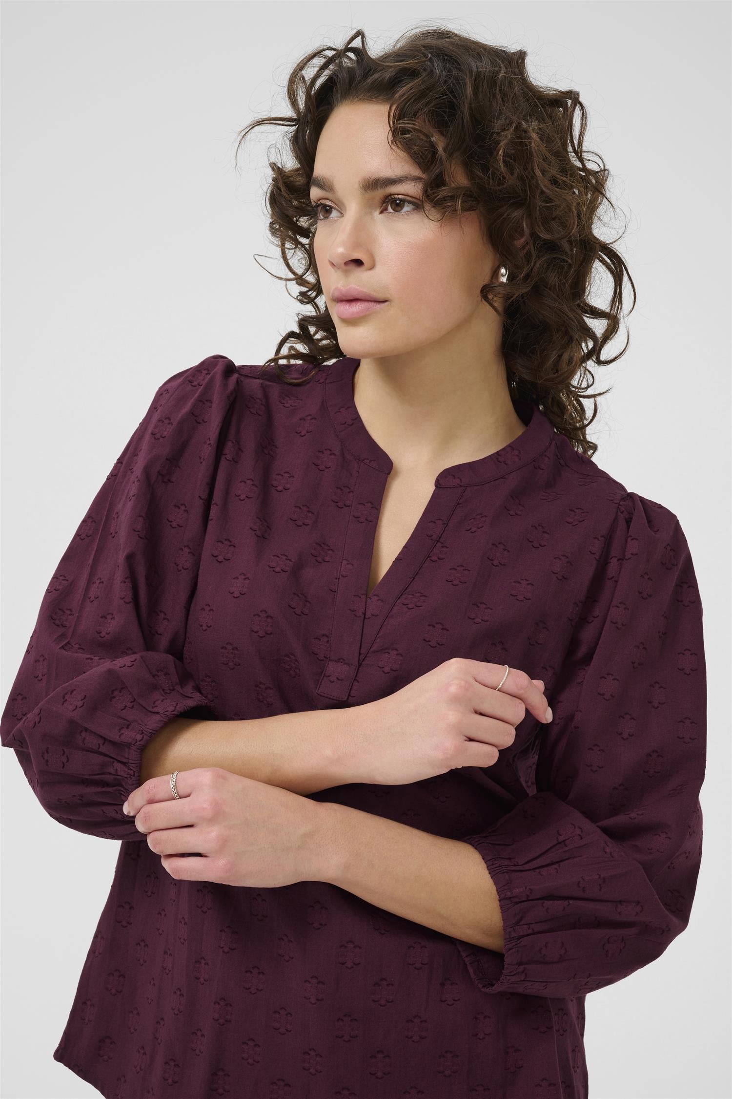 Kaenya Blouse 3/4 Sl Windsor Wine