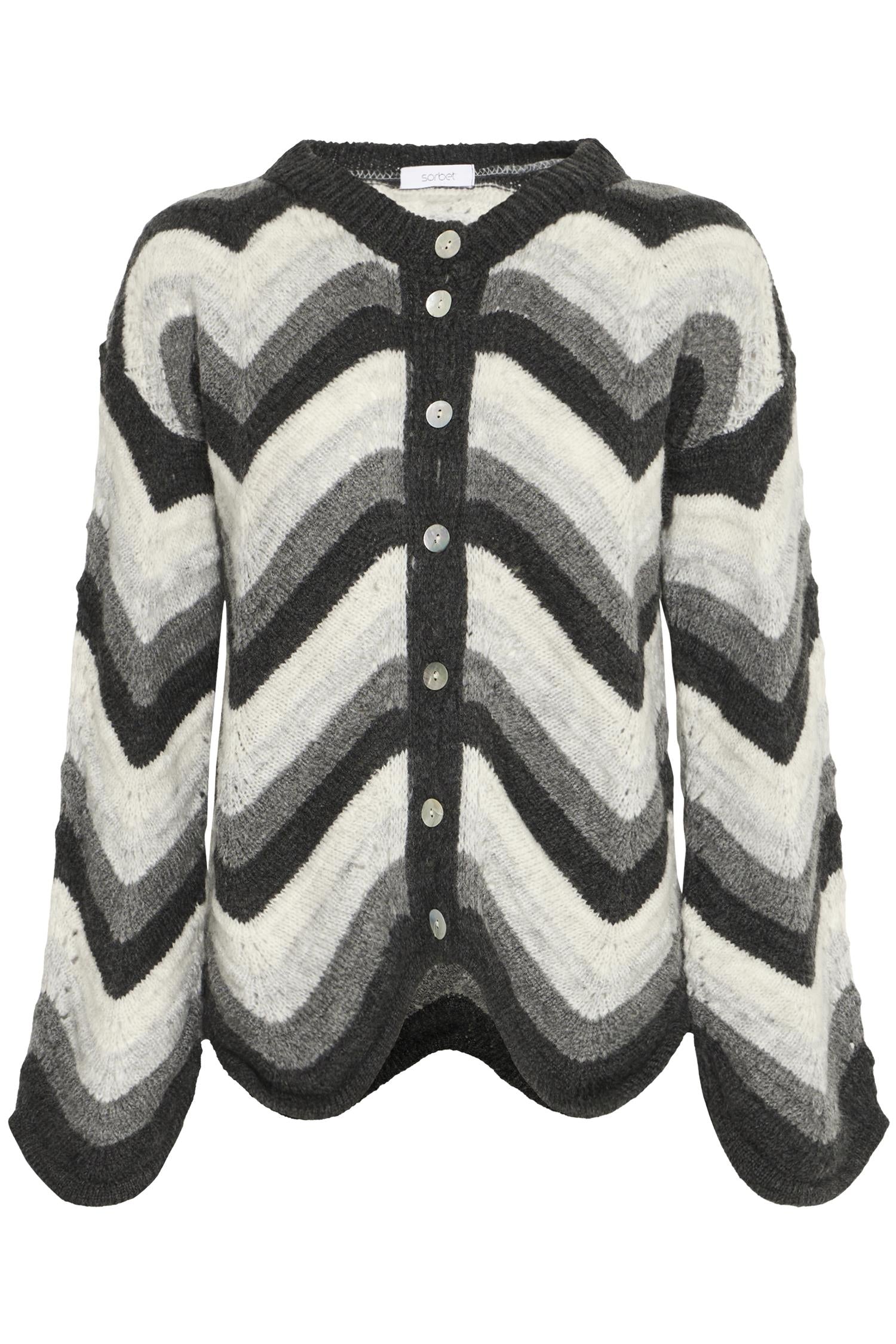 Sbbidiga Knit Cardigan Grey Melange