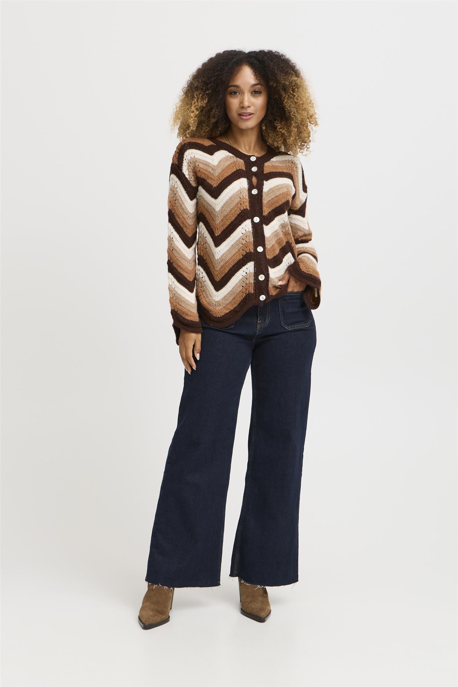 Sbbidiga Knit Cardigan Chocolate Brown