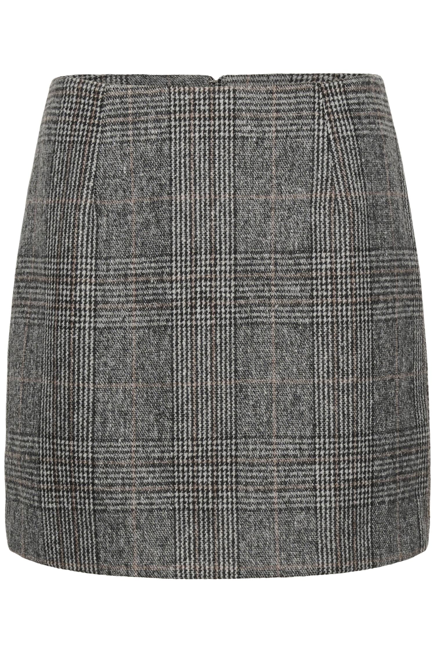 Kavivian Pencil Skirt Grey Prince Of Wales Check
