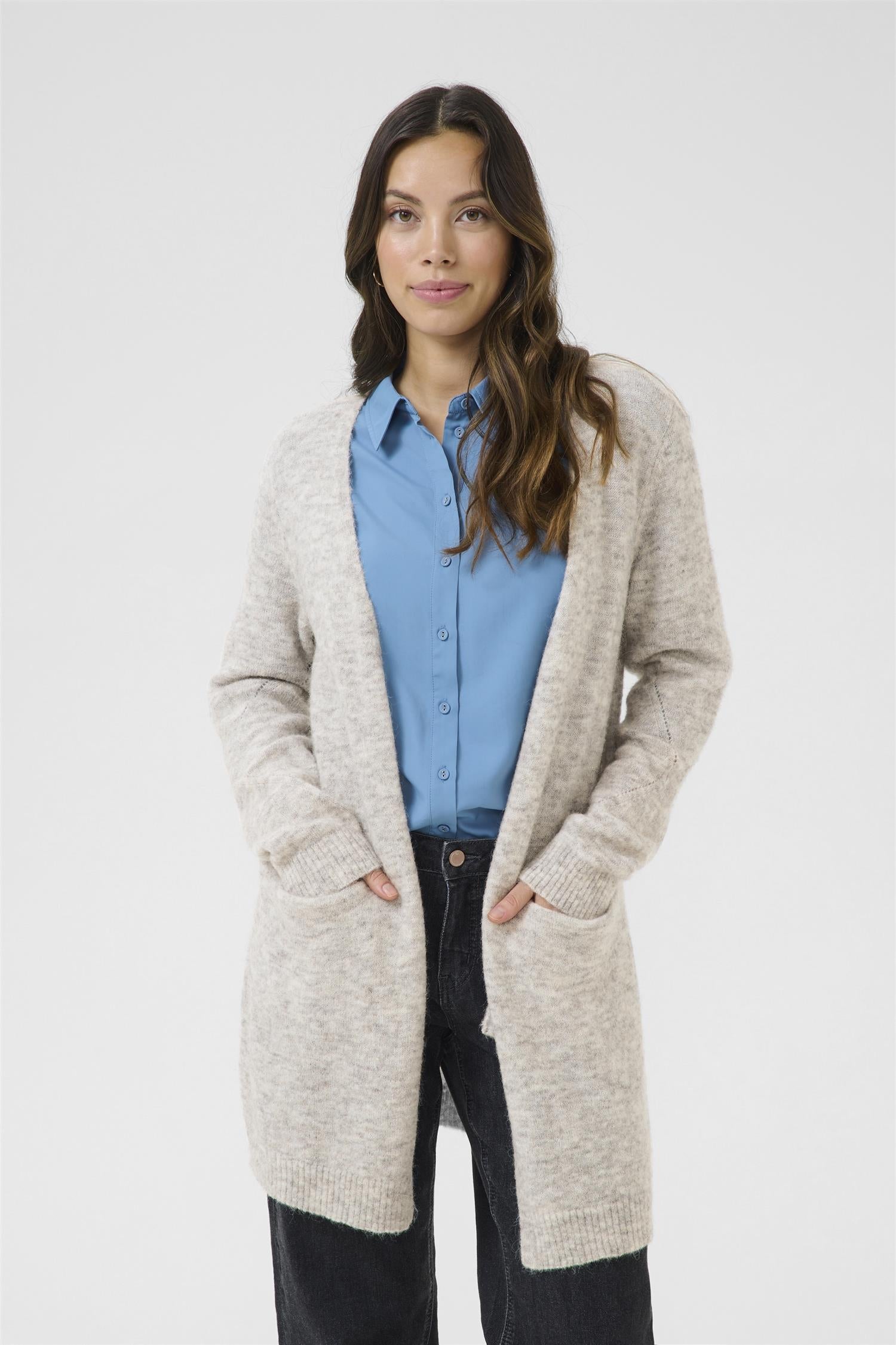 Crblu Kaitlyn Cardigan Light Grey Melange