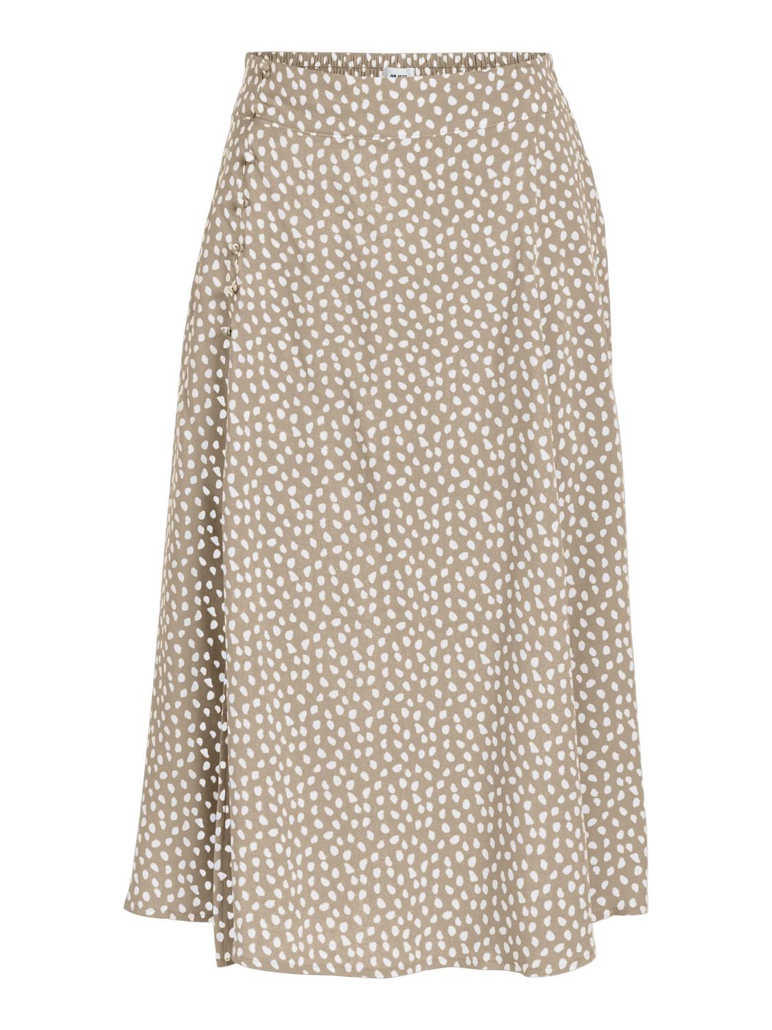 OBJCELESTE HW SKIRT REP Beige