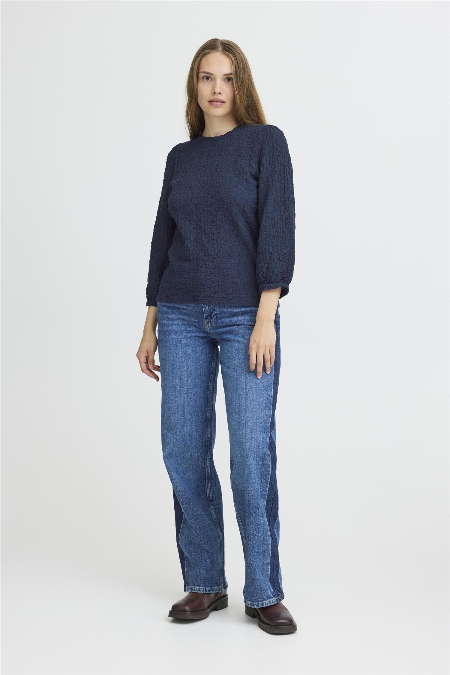 Pzjune 3/4 Sl. Tshirt Dark Sapphire