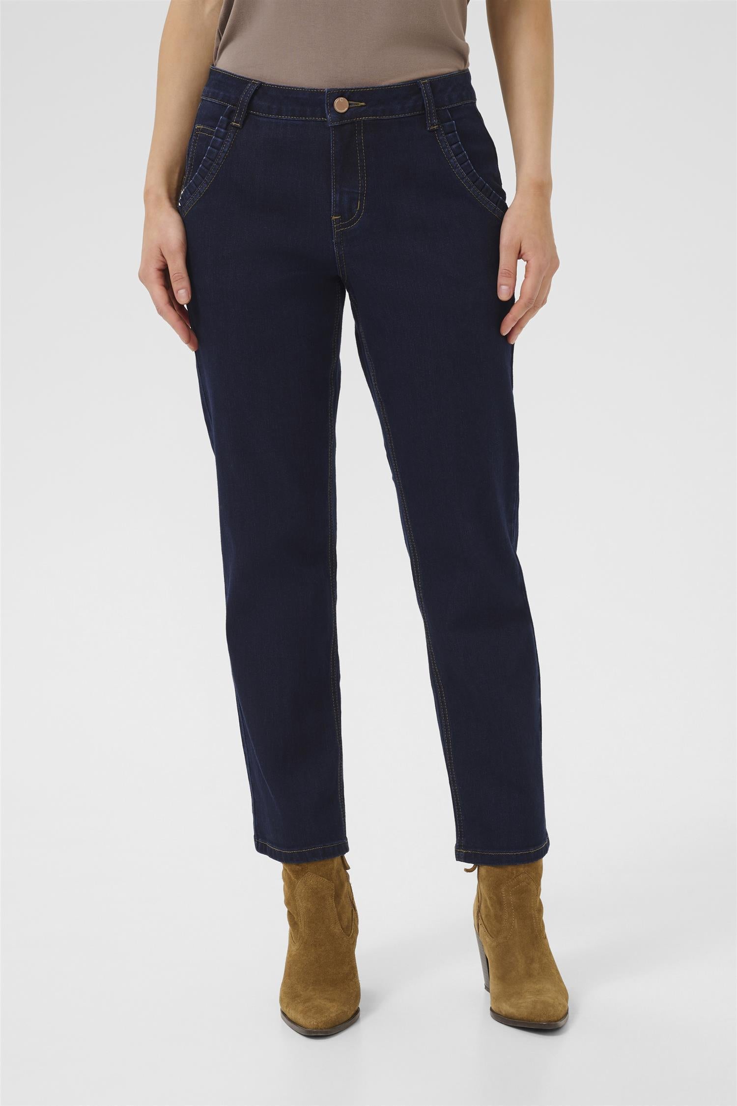 Crraja 7/8 Jeans - Baiily Fit Rinse Dark Blue Denim