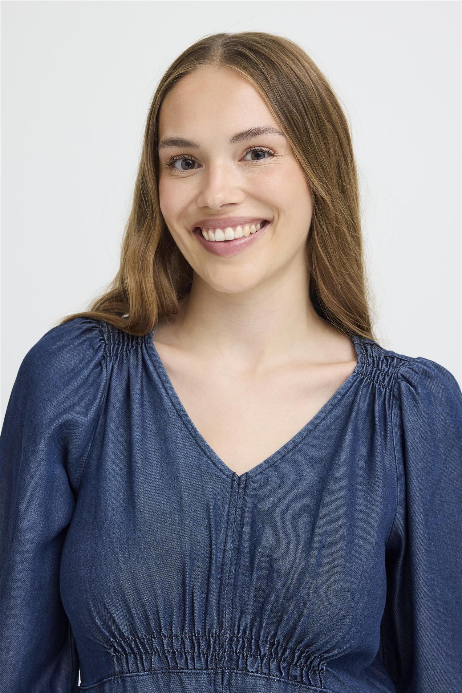 Pzsevielle Dress Un-Washed Denim