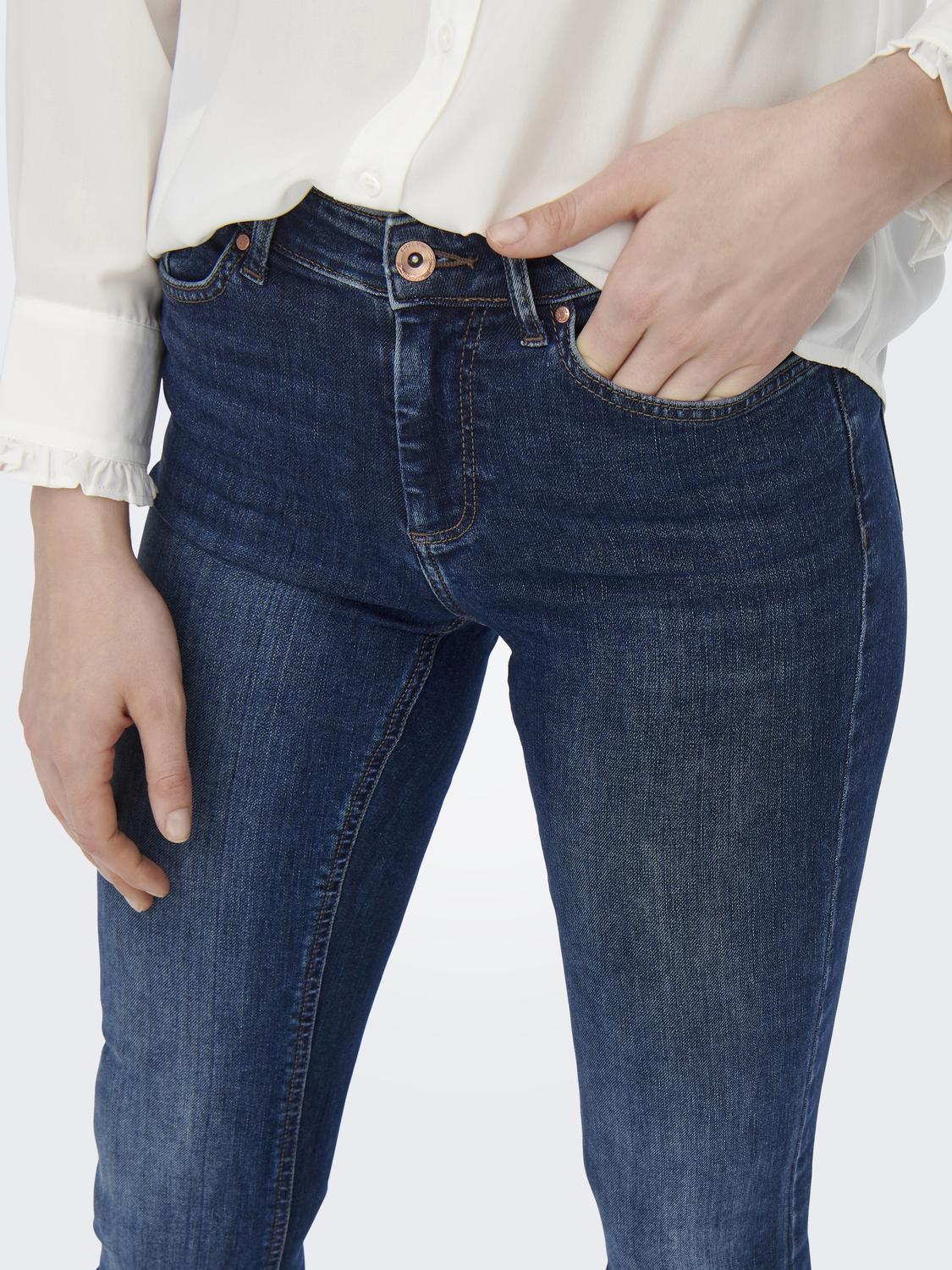 Onlblush Mid Flared Dnm Tai021 Noos Mørkeblå