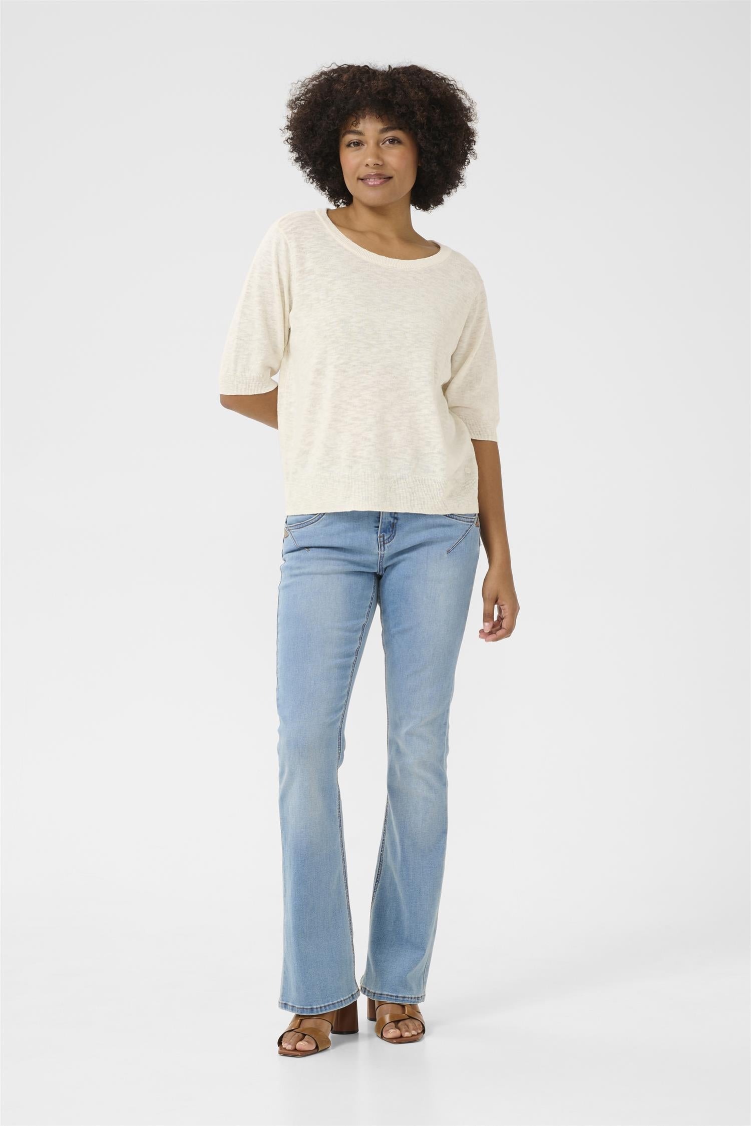CREvisa Knit Blouse Marshmallow