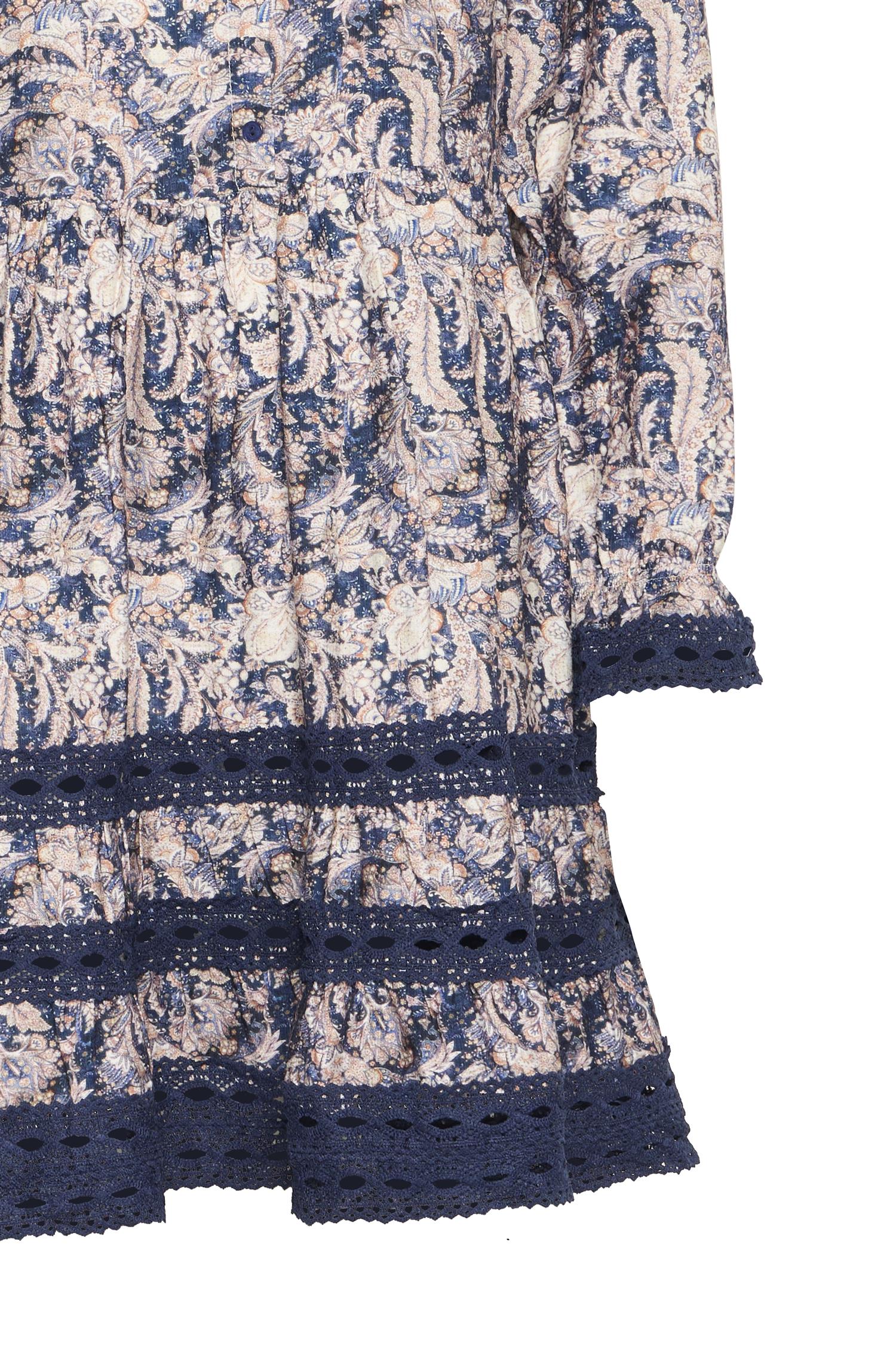Pzpernille Dress Dark Blue Paisley Printed