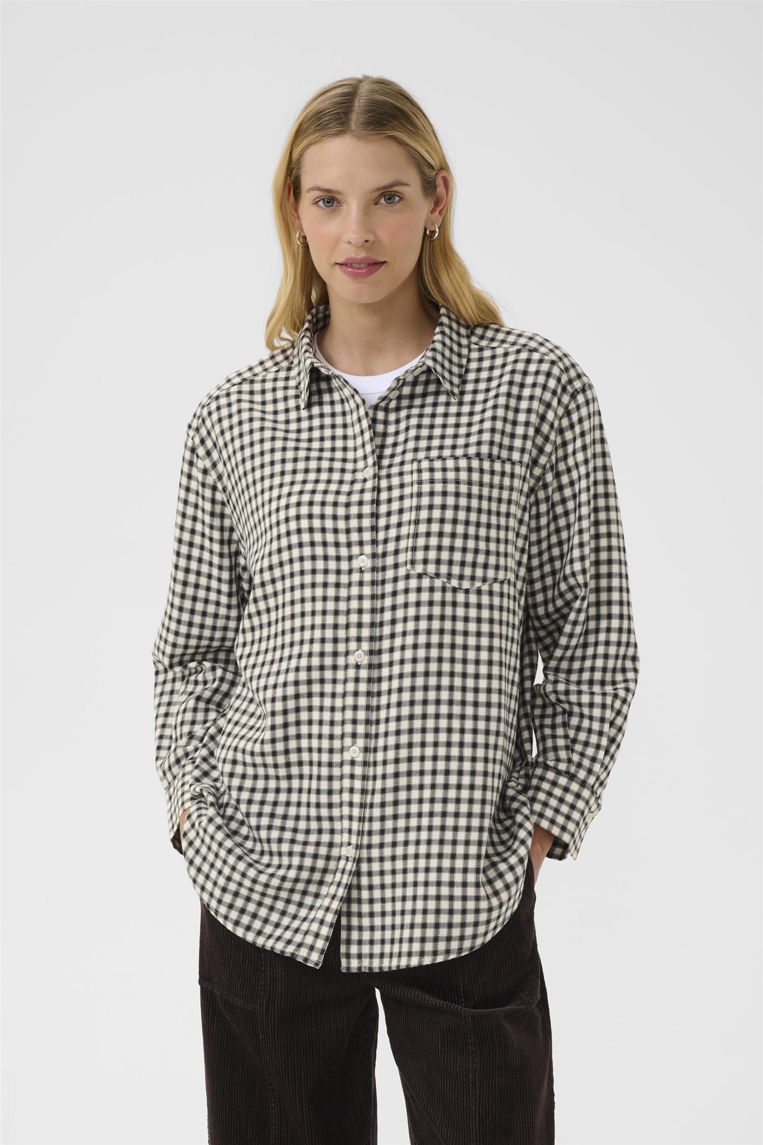 Sameapw Sh Dark Navy Mini Check