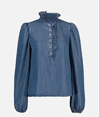 VANDA TENCEL GOLD BUTTONS Blå