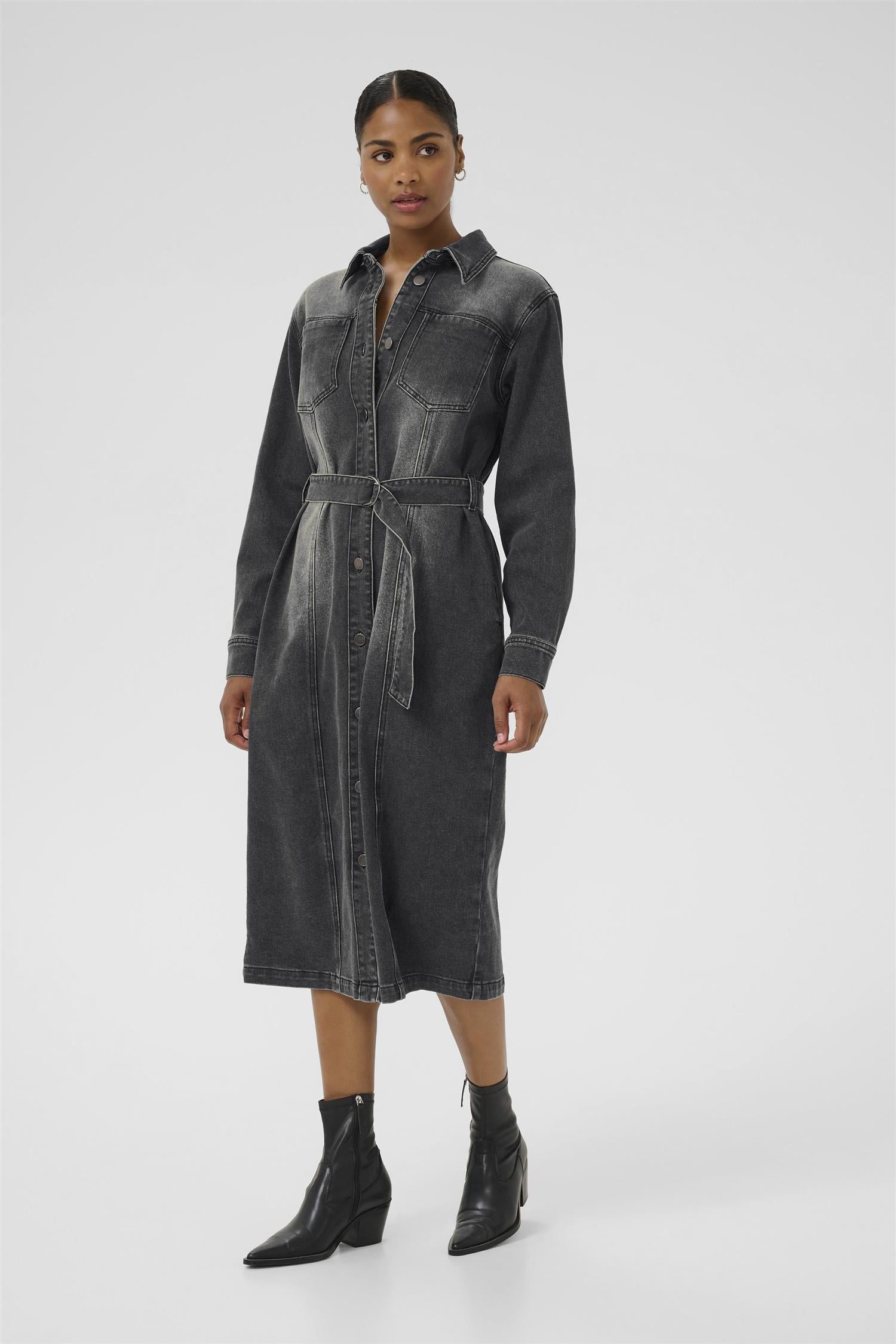 Kaabby Denim Dress Medium Grey Denim