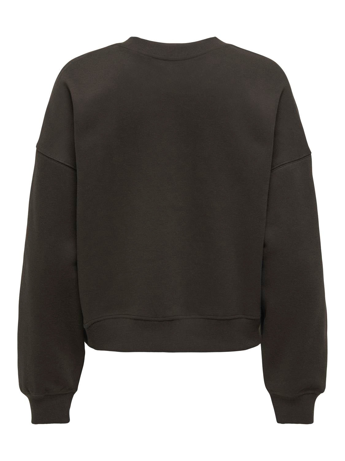 Onlbest L/s Print Crew Neck Swt Mørkebrun
