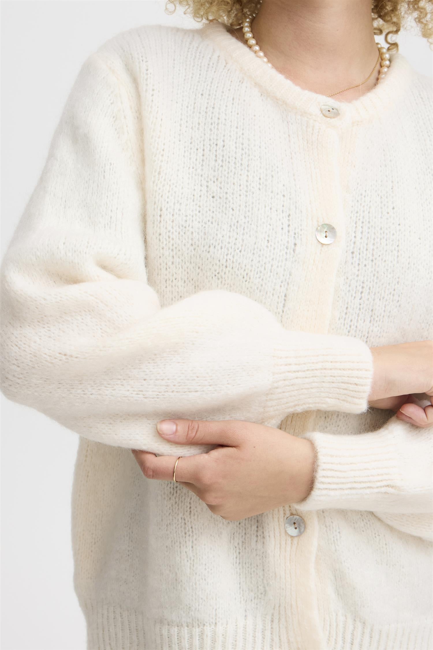 SBGULVIG KNIT CARDIGAN Antique White