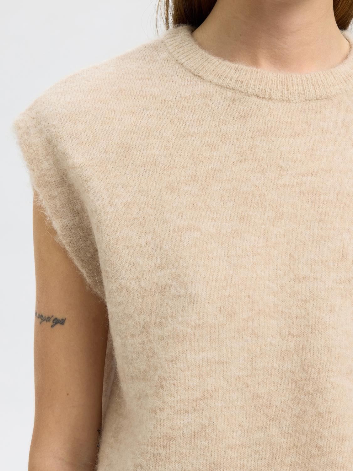 Slflulu Sl Knit Vest Lysegrå
