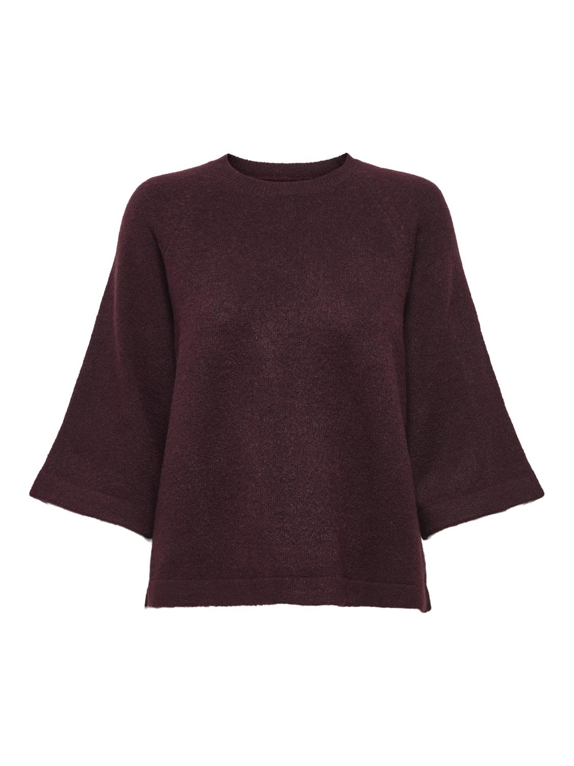 Onlsimoni 3/4 Pullover Knt Noos Mørkerød