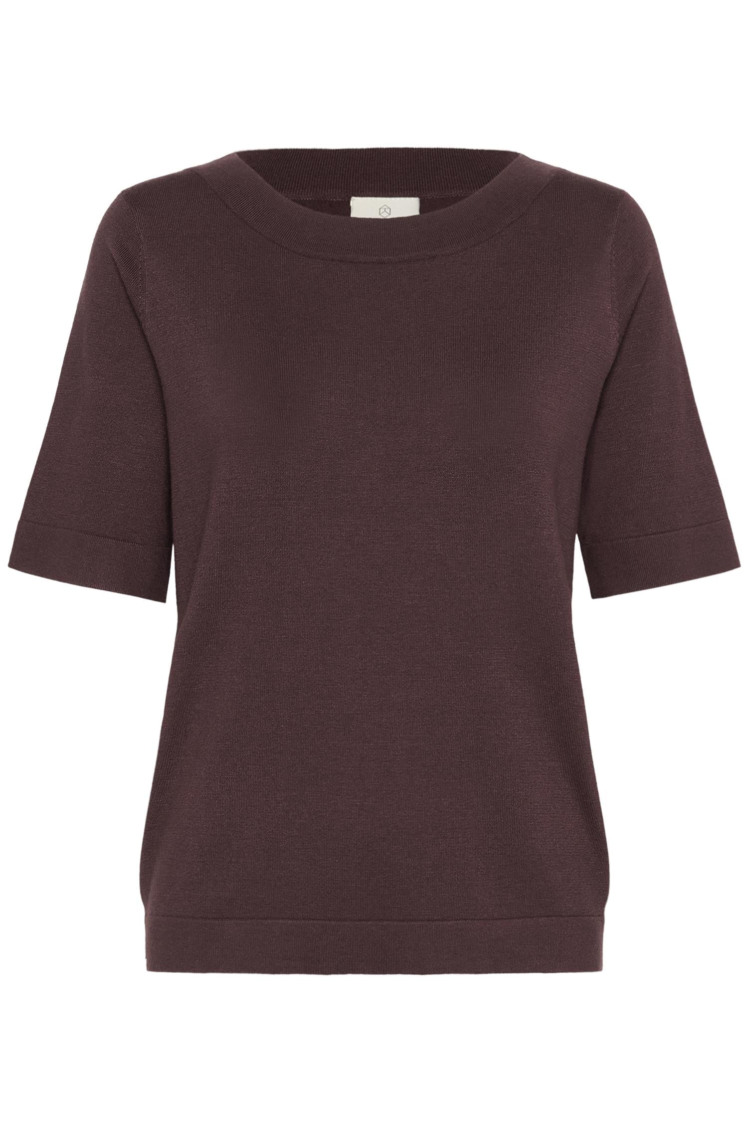 Kalizza Boatneck Solid Pullover Fudge