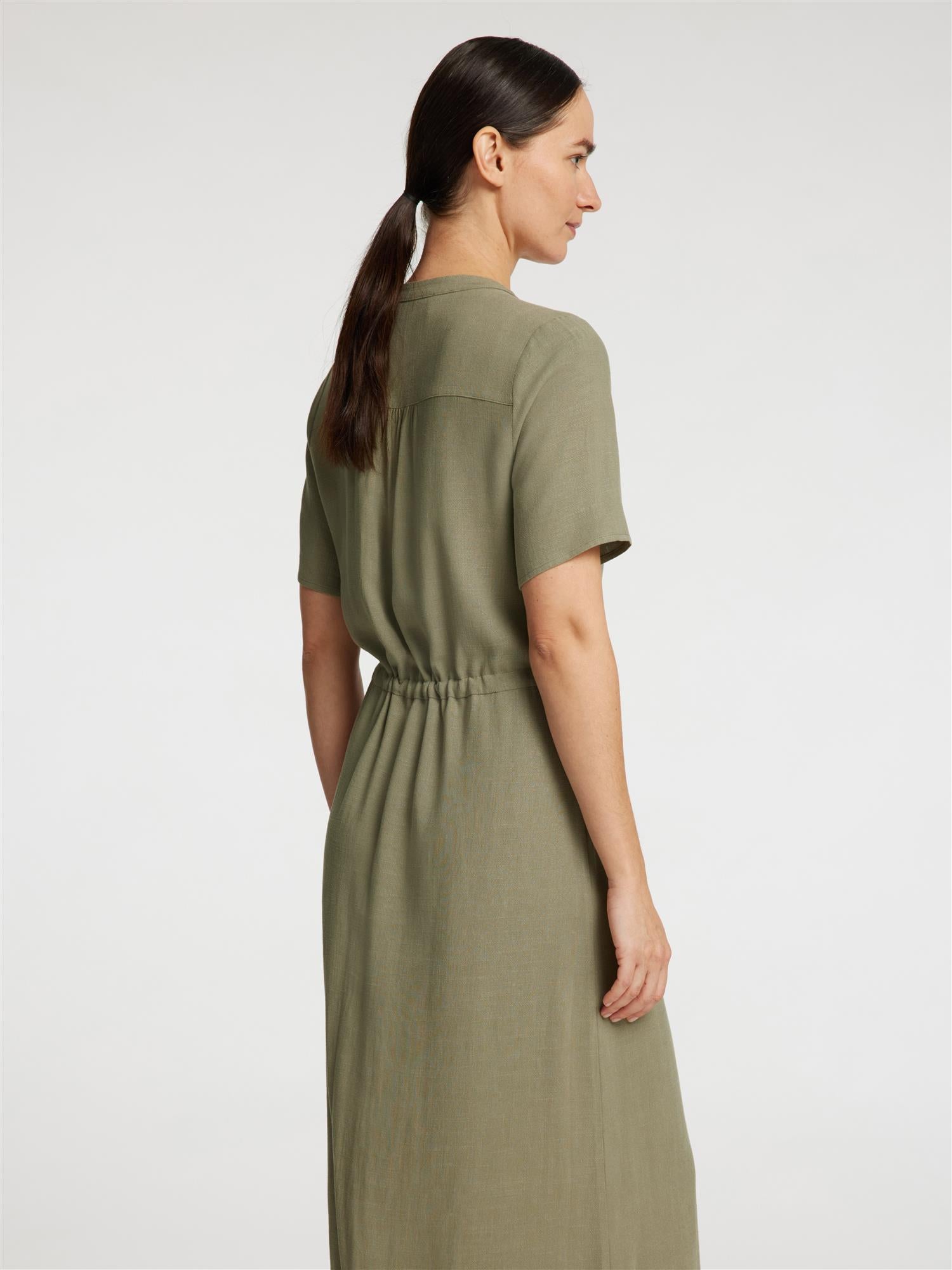 SLFVIVA-DAMINA SS ANKLE SUN DRESS NOOS Grønn