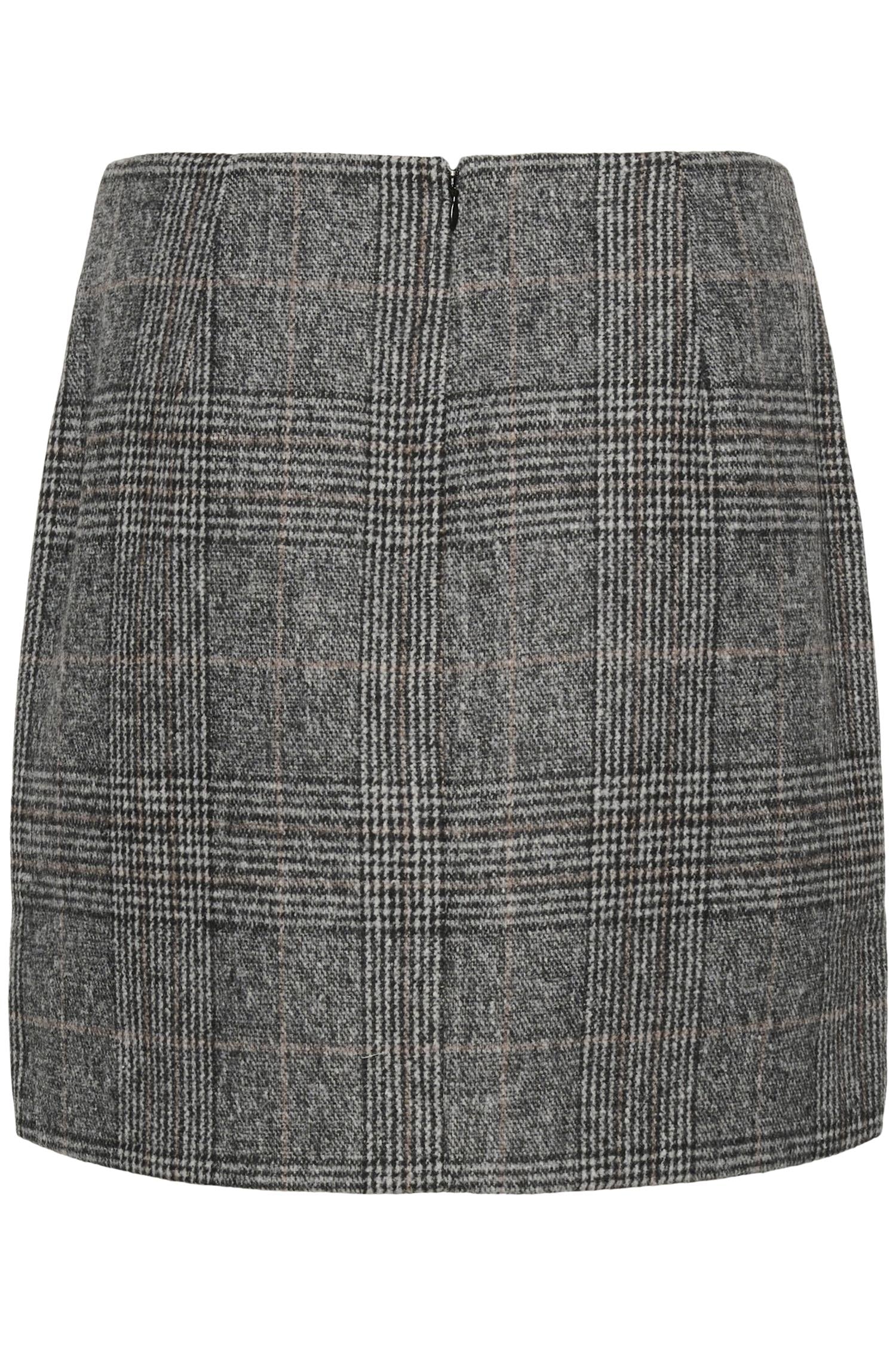 Kavivian Pencil Skirt Grey Prince Of Wales Check