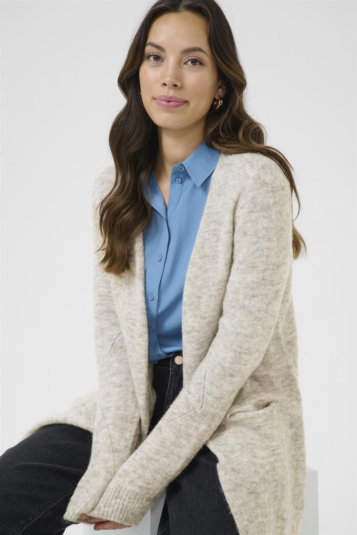 Crblu Kaitlyn Cardigan Light Grey Melange