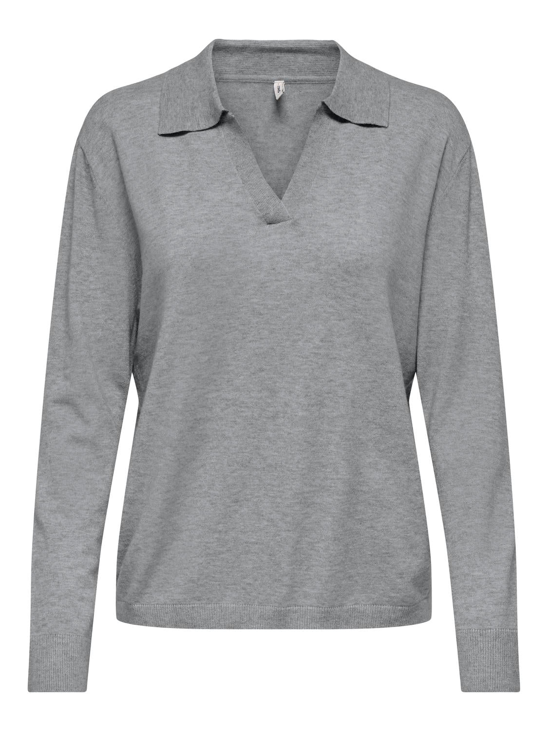 Onlibi Life Ls Polo Pullover Knt Nca Mellomgrå
