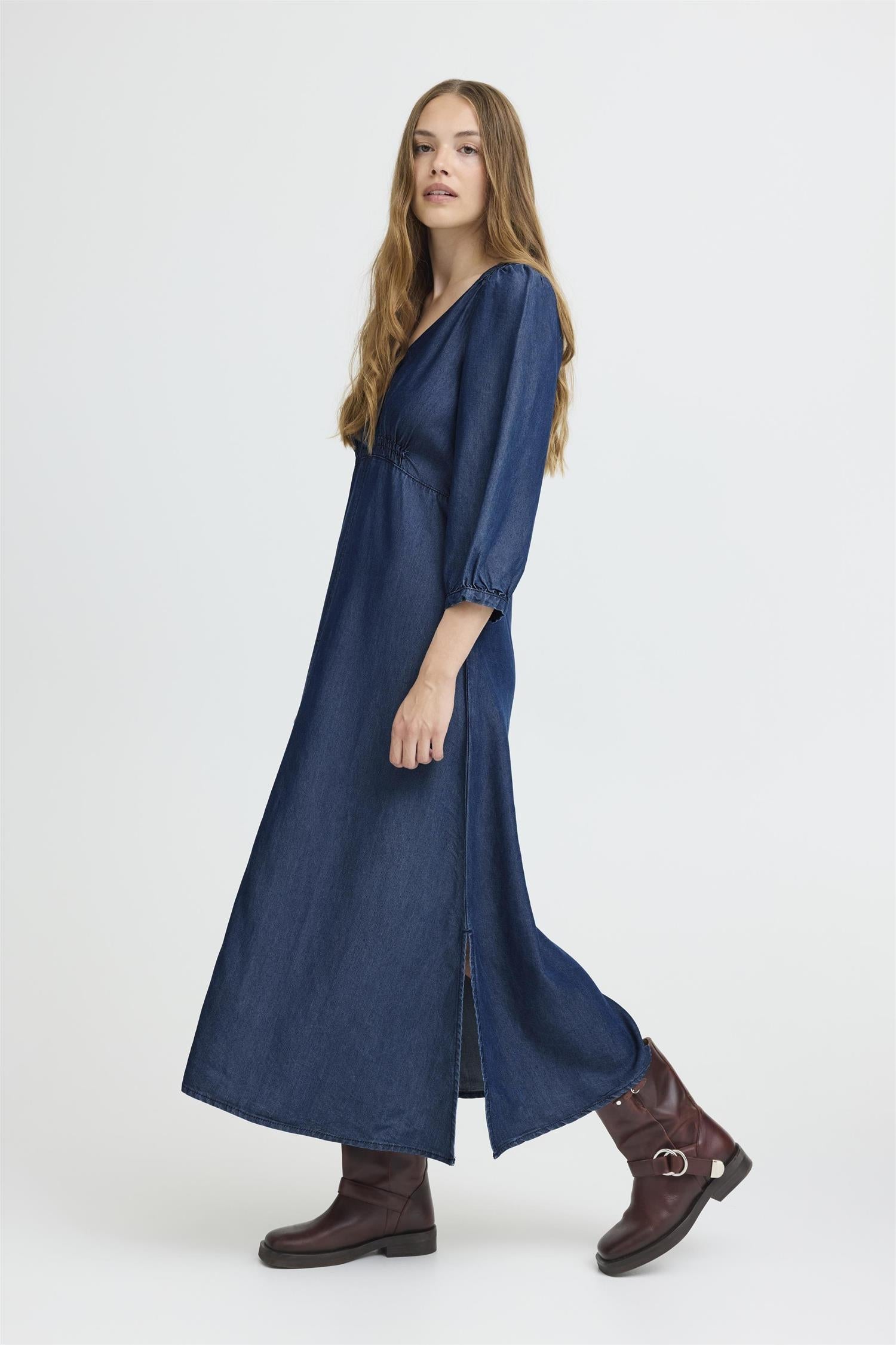 Pzsevielle Dress Un-Washed Denim