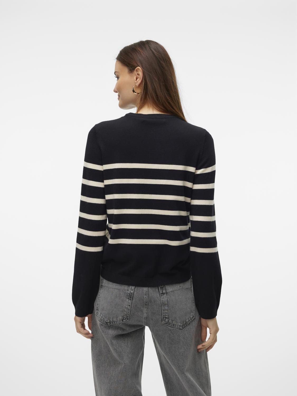 VMSABA PLAIN LS O-NECK PULLOVER GA NOOS Sort