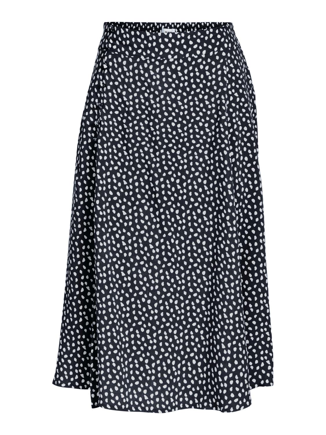 OBJCELESTE HW SKIRT REP Mørkeblå