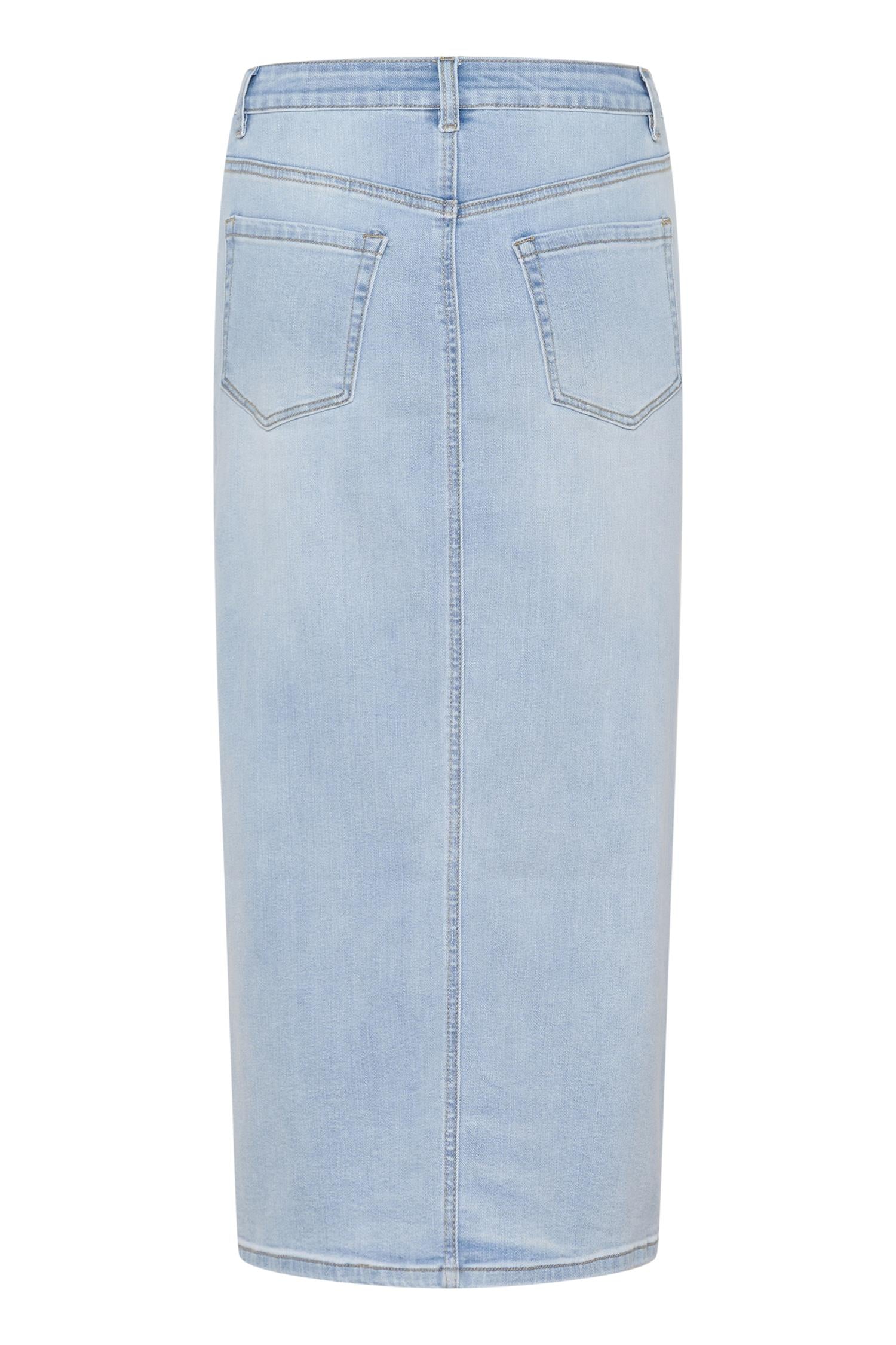 KAkarla Denim Skirt Light Blue Washed Denim
