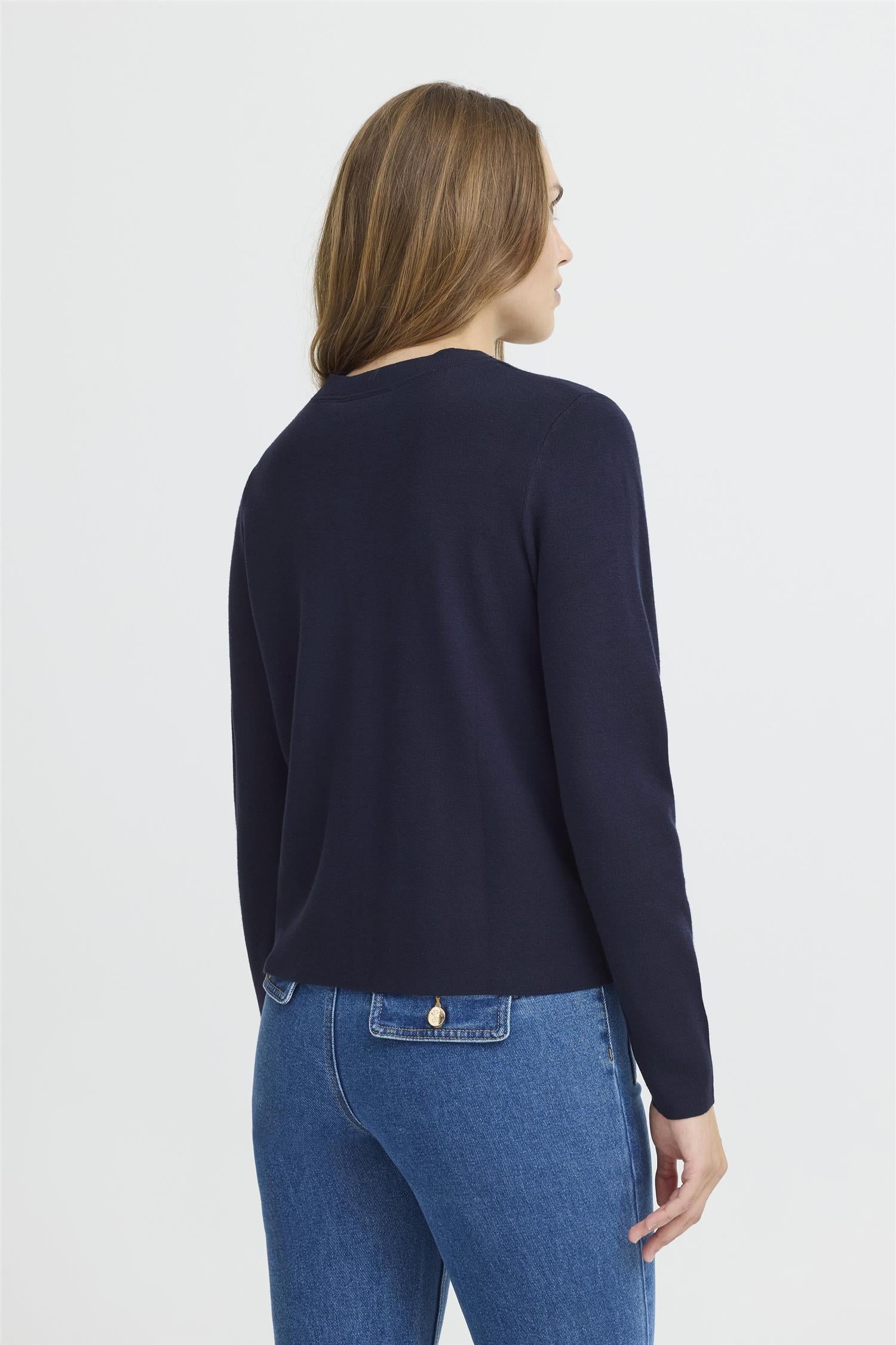 Pzsara Short Cardigan Dark Sapphire