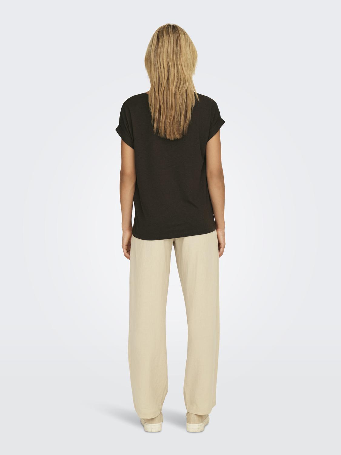 ONLMOSTER S/S O-NECK TOP NOOS JRS Mellombrun