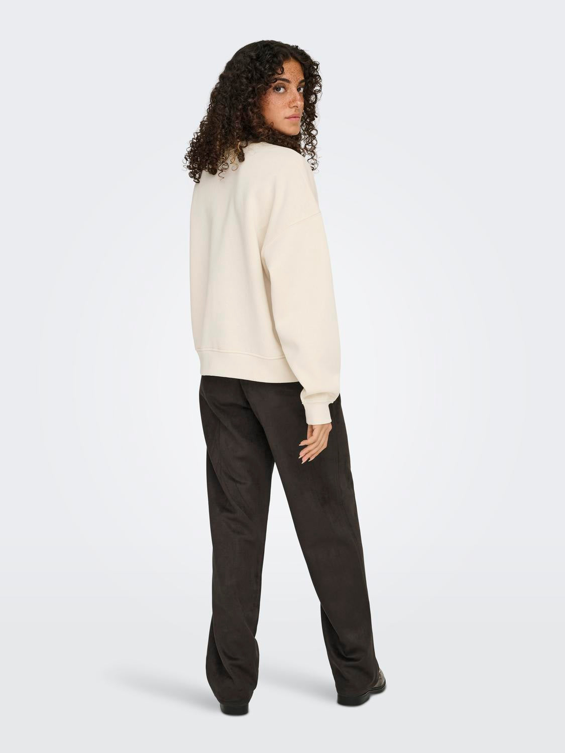 Onlbest L/s Print Crew Neck Swt Lys Beige