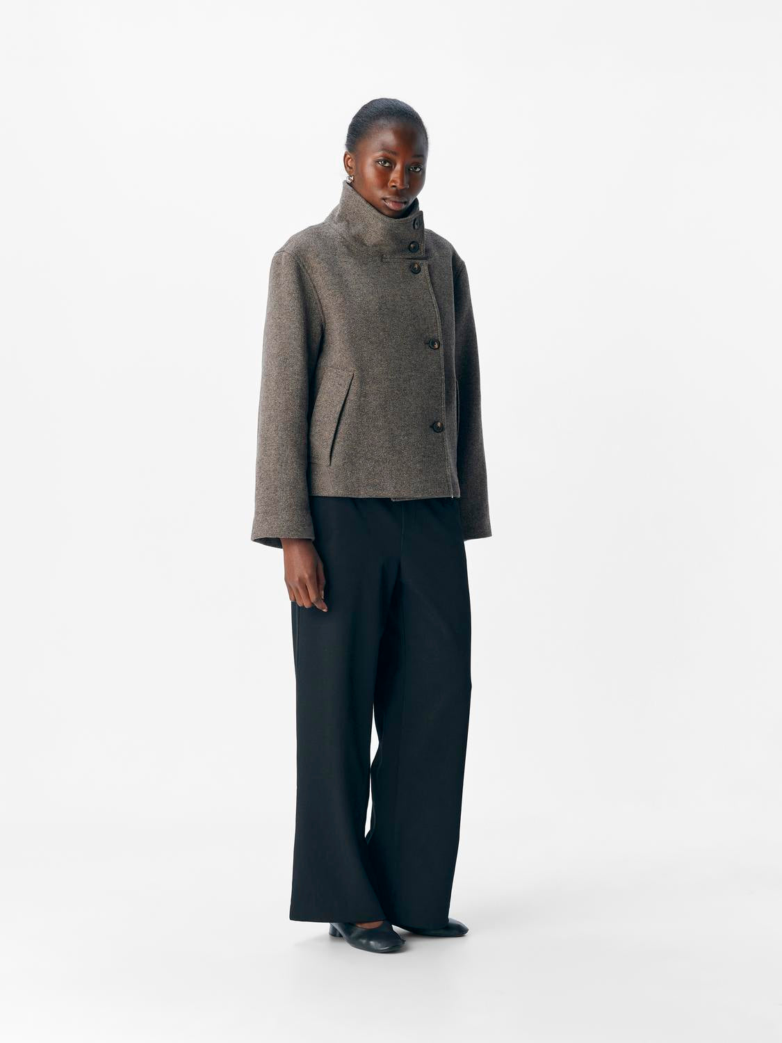 Objriki Re Short Jacket Noos Mellomgrå