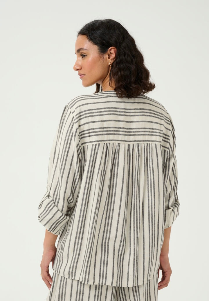 KAmilia Blouse Moonstruck / Black Stripe
