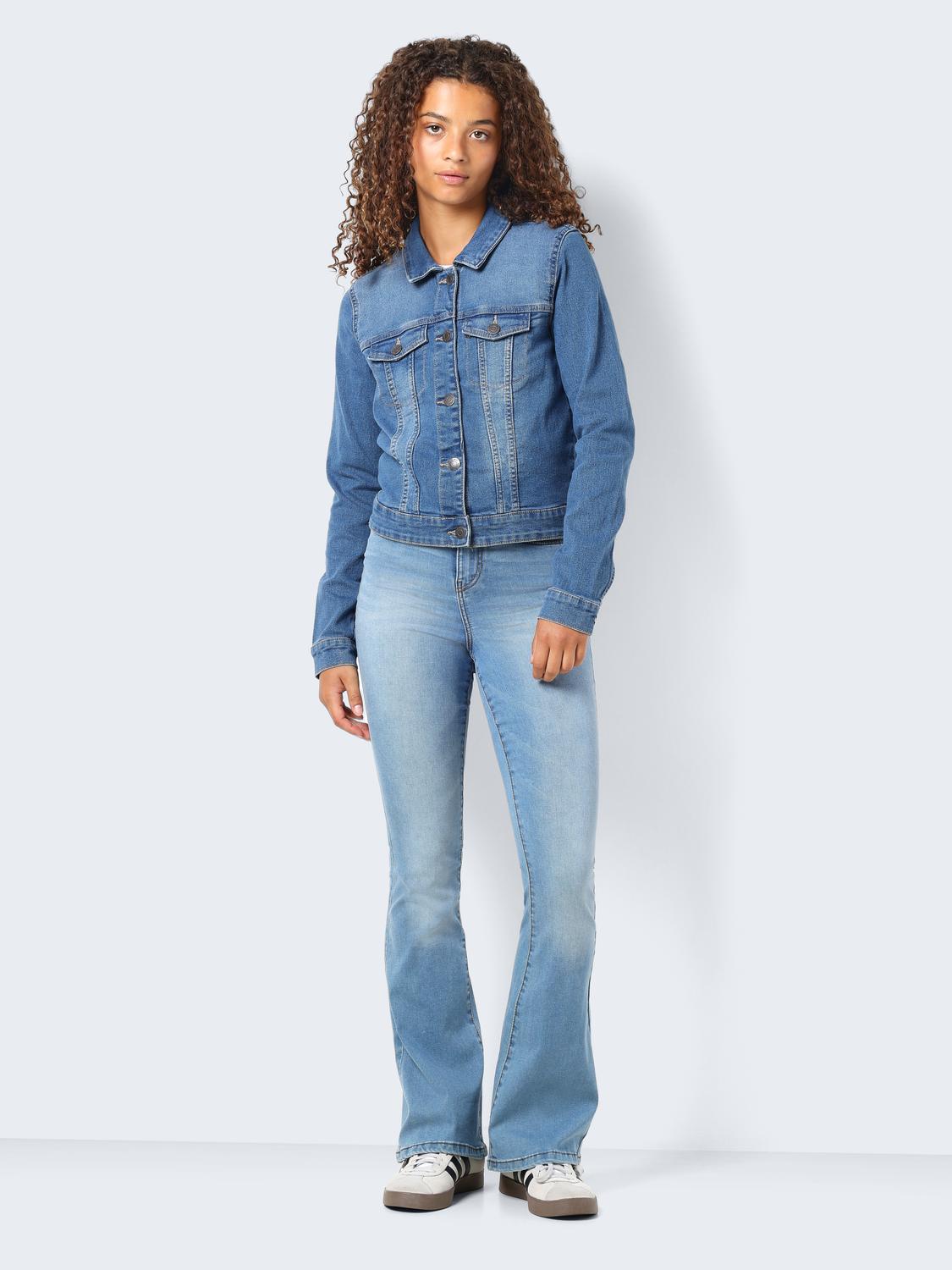 NMDEBRA L/S BLUE DENIM JACKET NOOS Mellomblå