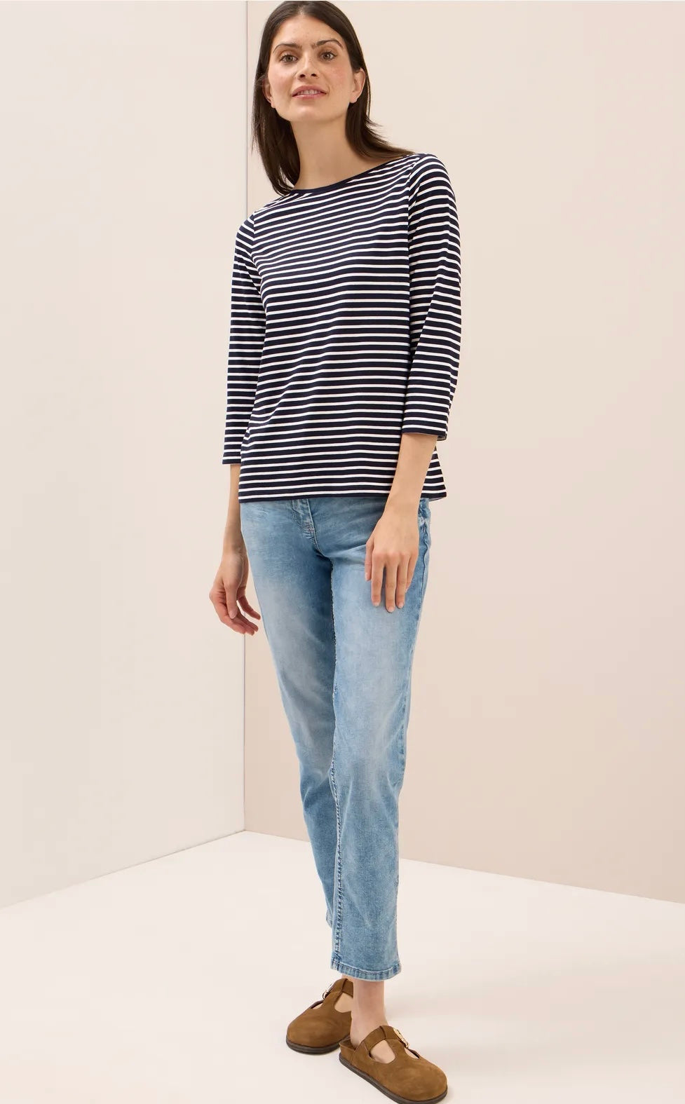 BASIC STRIPE BOATNECK Marine