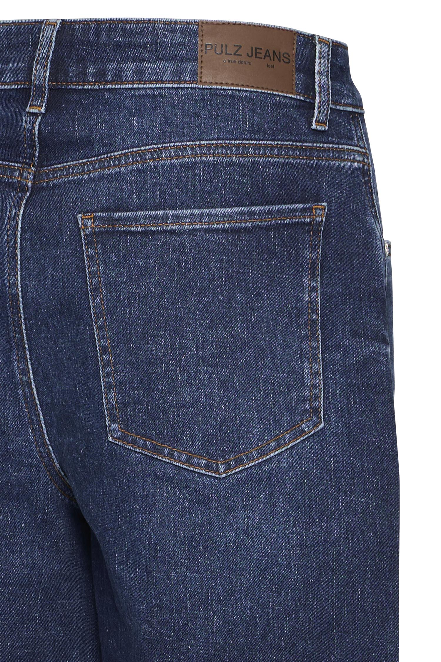 Pzathena Uhw Jeans Wide Leg Dark Blue Denim