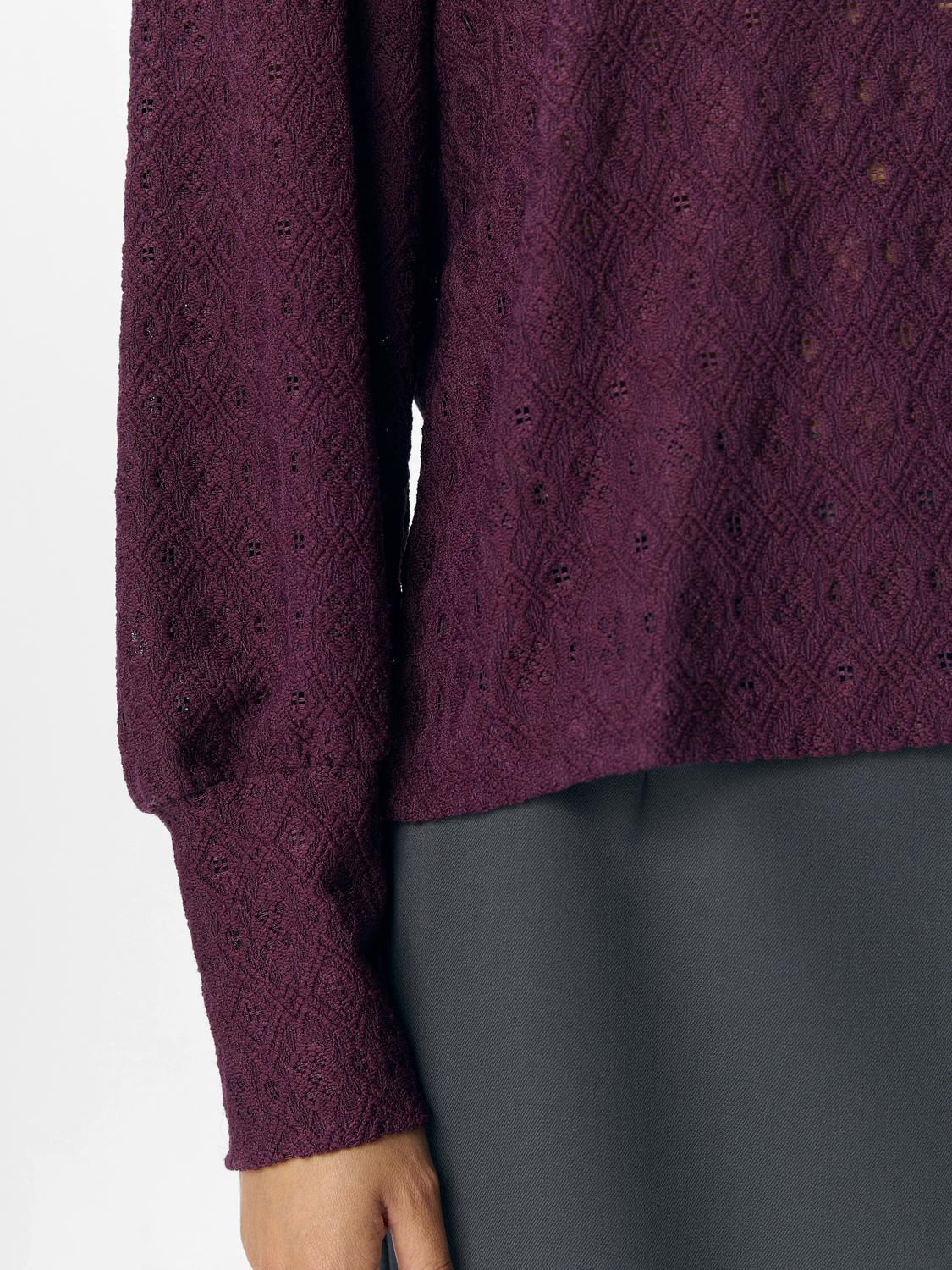 Objlaila L/s Re Top Noos Mørkelilla