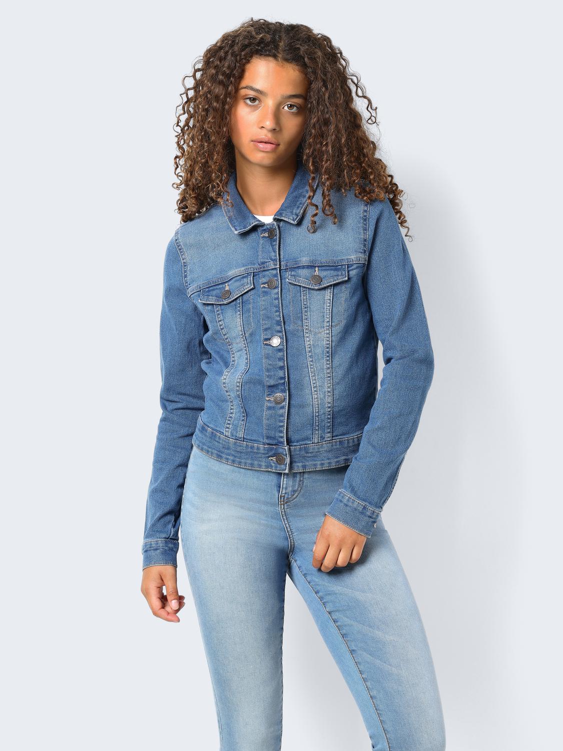 NMDEBRA L/S BLUE DENIM JACKET NOOS Mellomblå