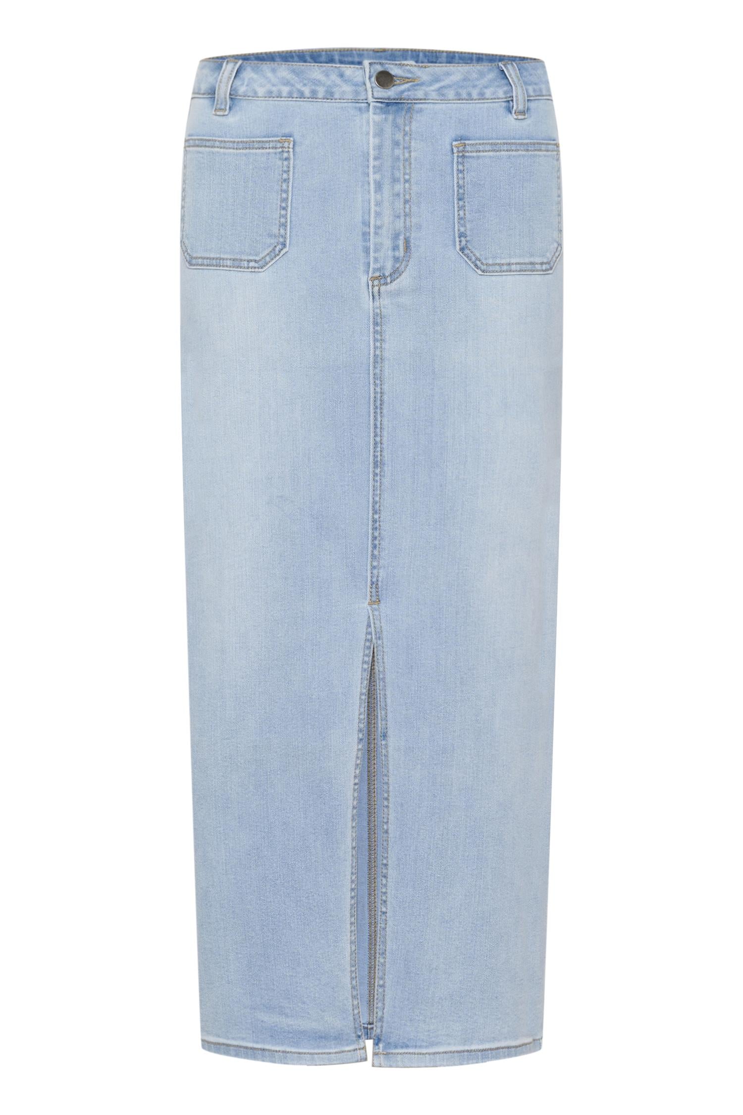 KAkarla Denim Skirt Light Blue Washed Denim