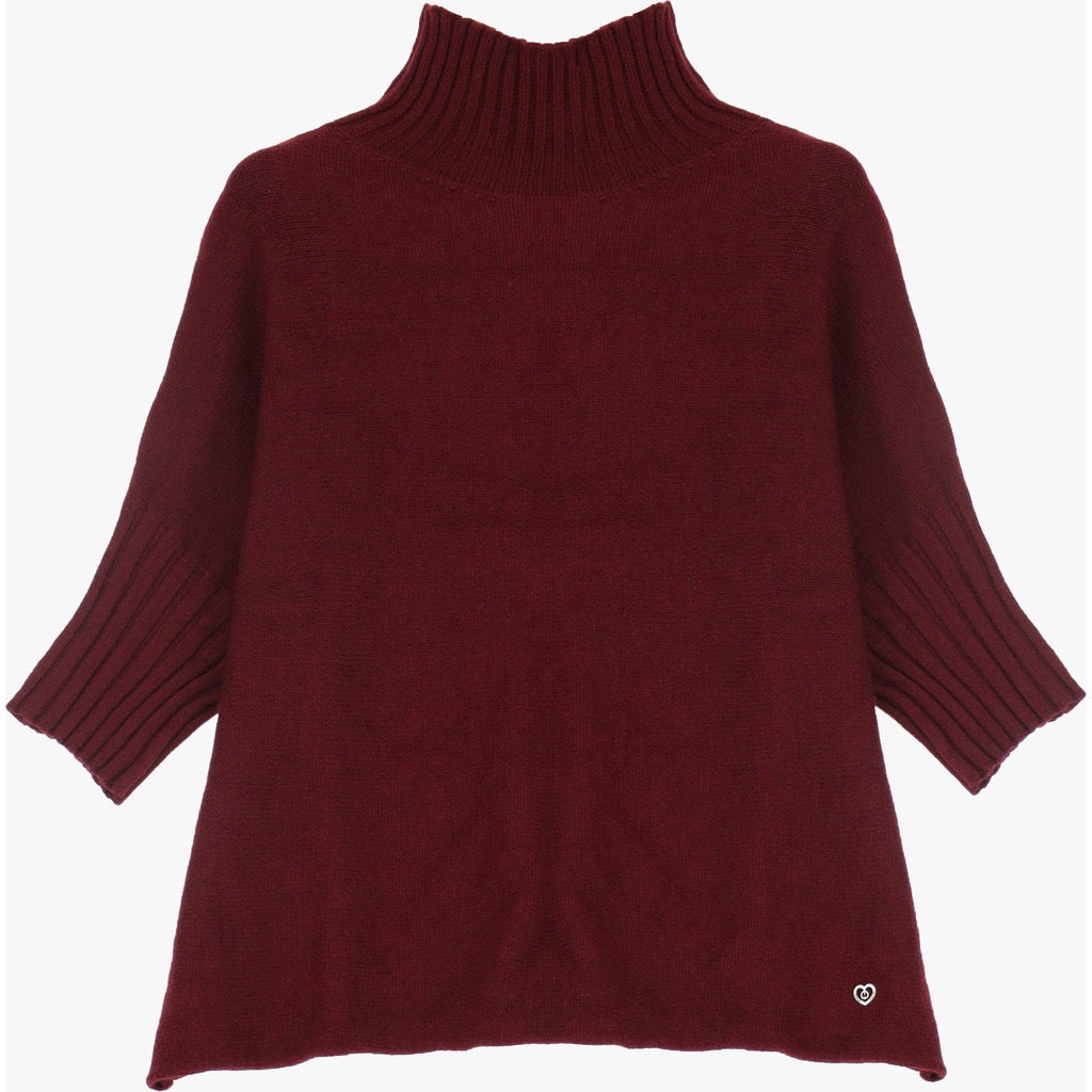 TURTLENECK SWEAT Burgunder