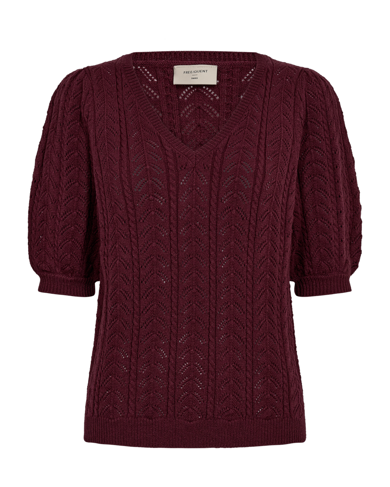FQCLARRY-PULLOVER Burgunder