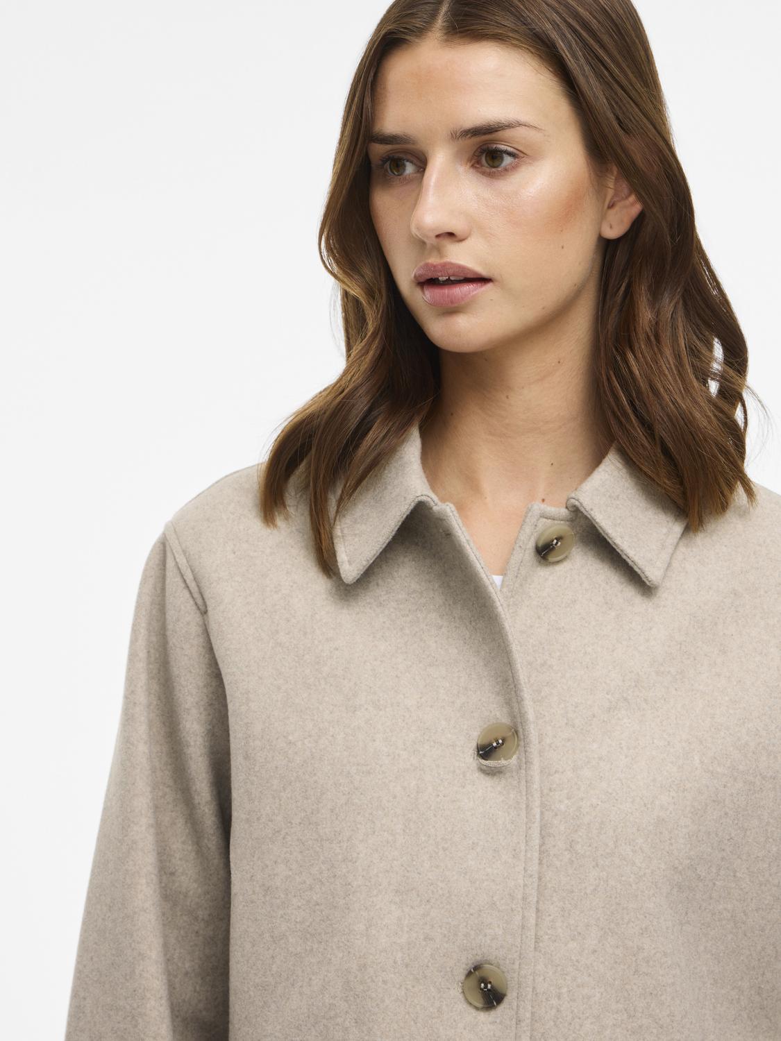 Viclaudia L/s Jacket- Noos Lysebrun