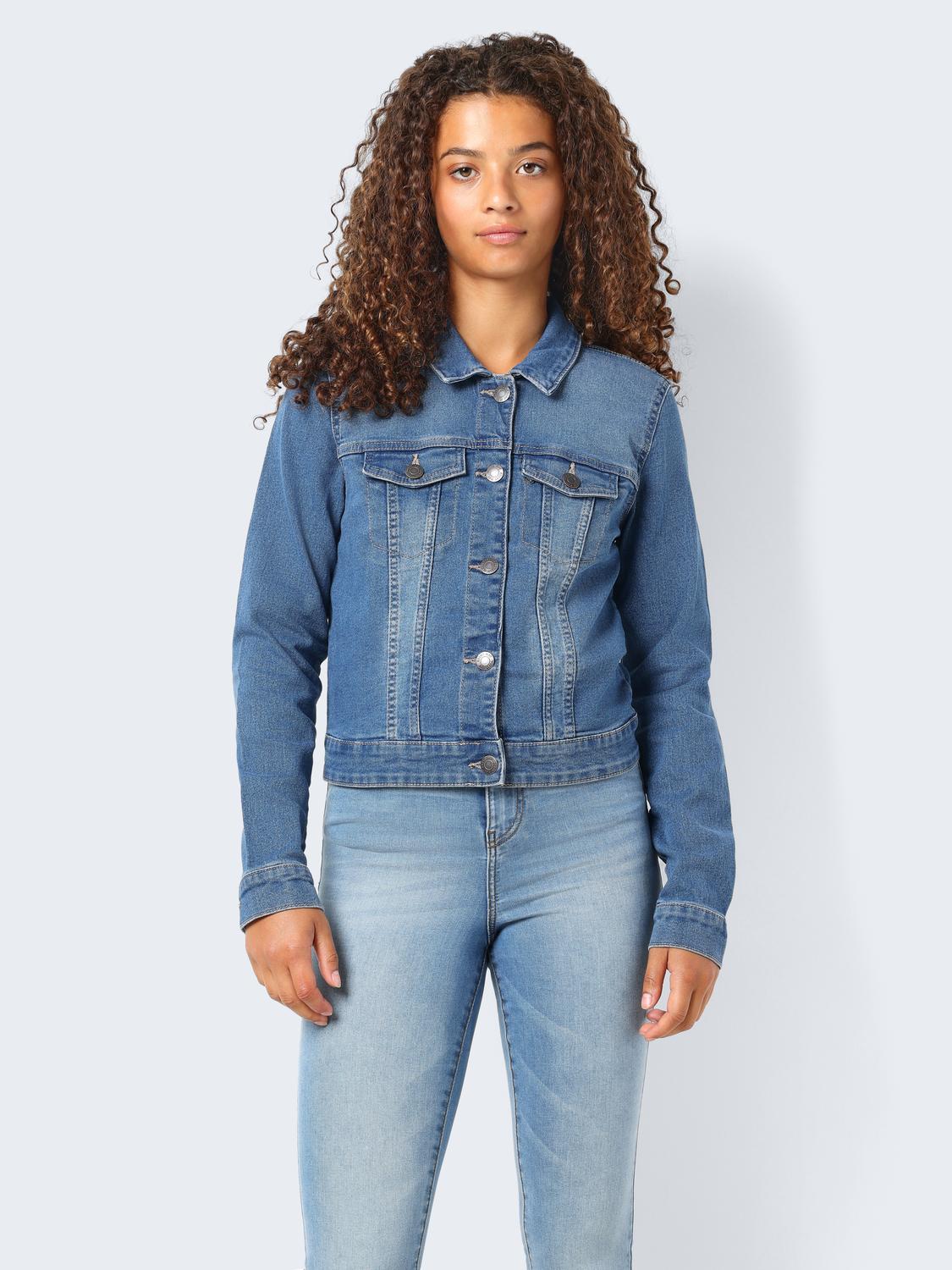 NMDEBRA L/S BLUE DENIM JACKET NOOS Mellomblå