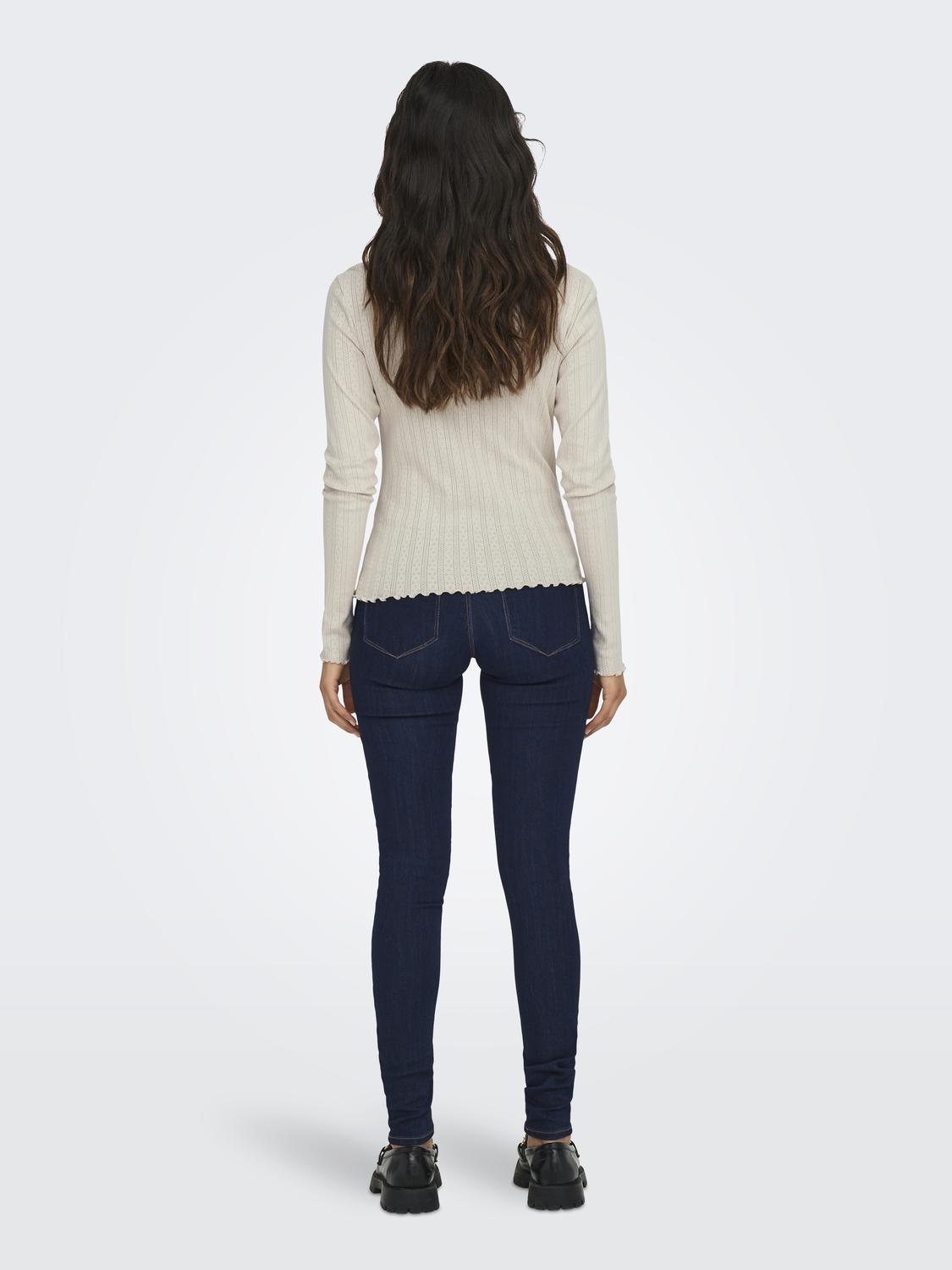 Onlcarlotta L/s Top Noos Jrs Lysegrå