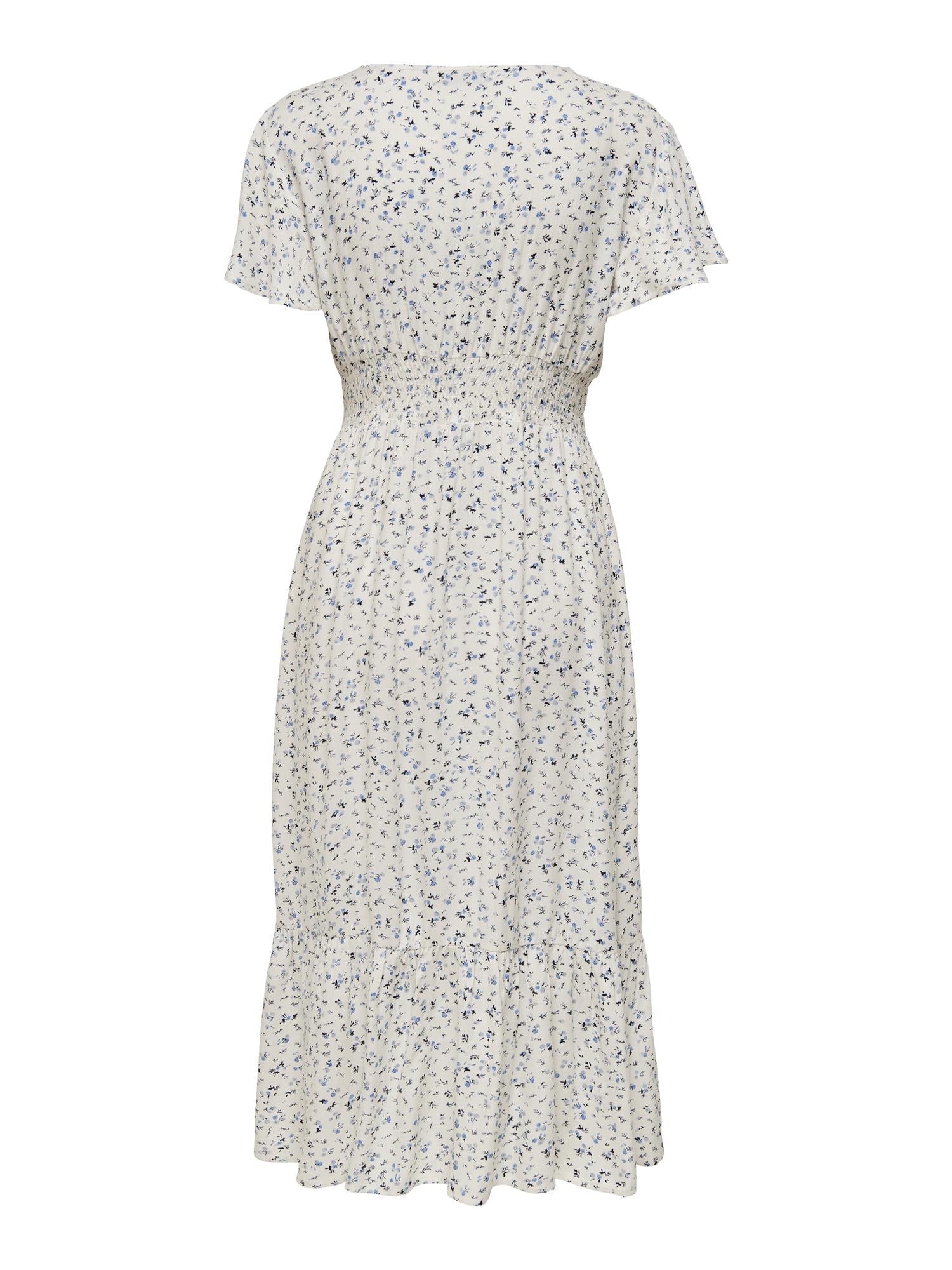 ONLMARIANNE LIFE S/S MIDI DRESS WVN Hvit