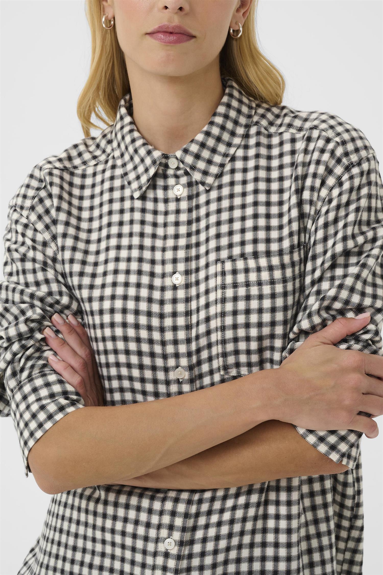 Sameapw Sh Dark Navy Mini Check